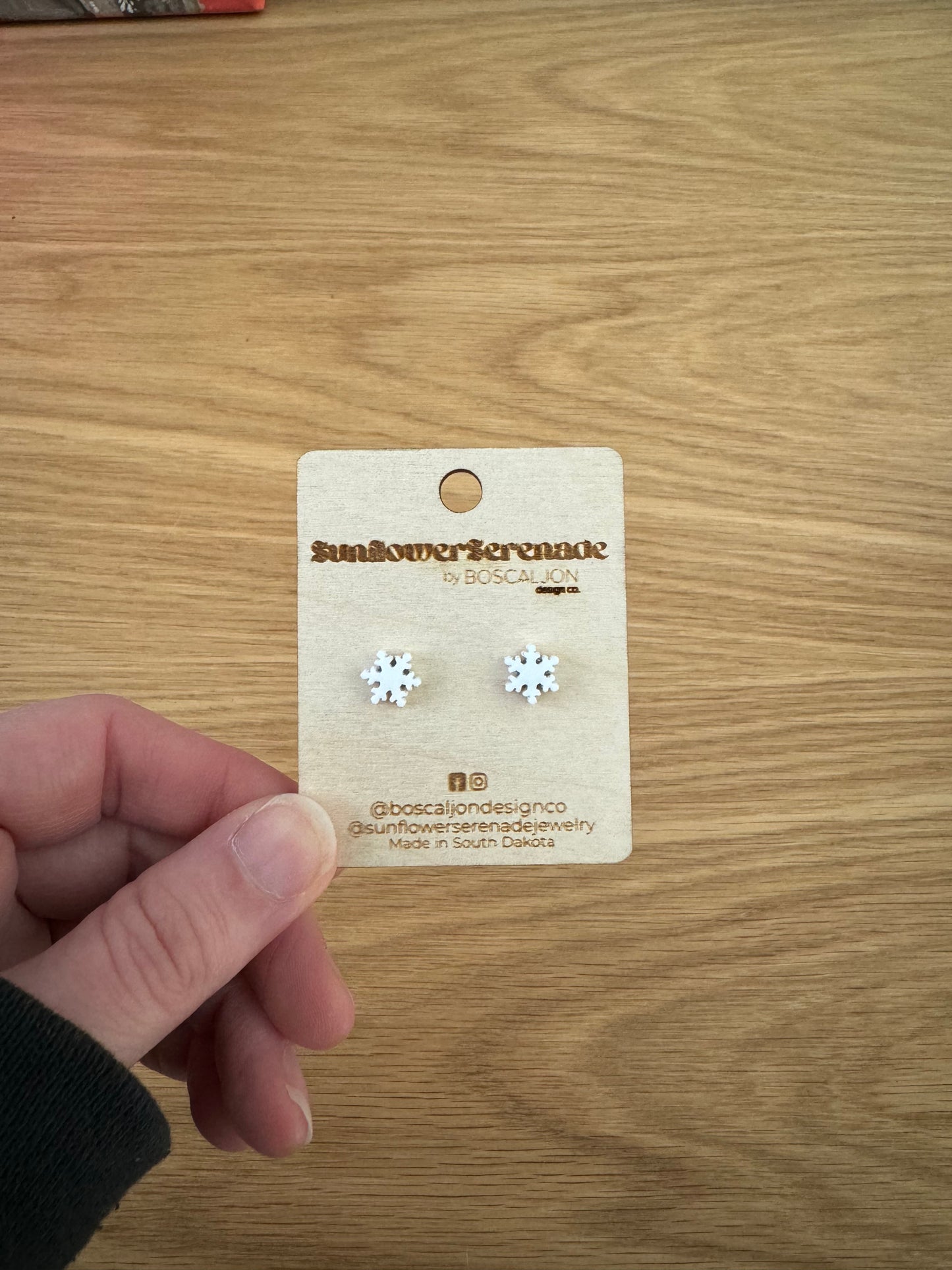 Snowflake Acrylic Studs