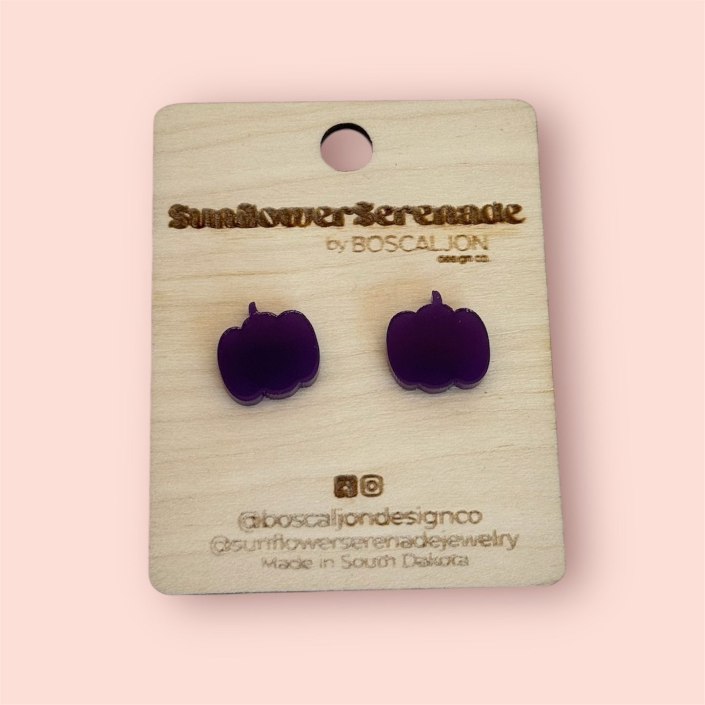 Pumpkin Stud Earrings