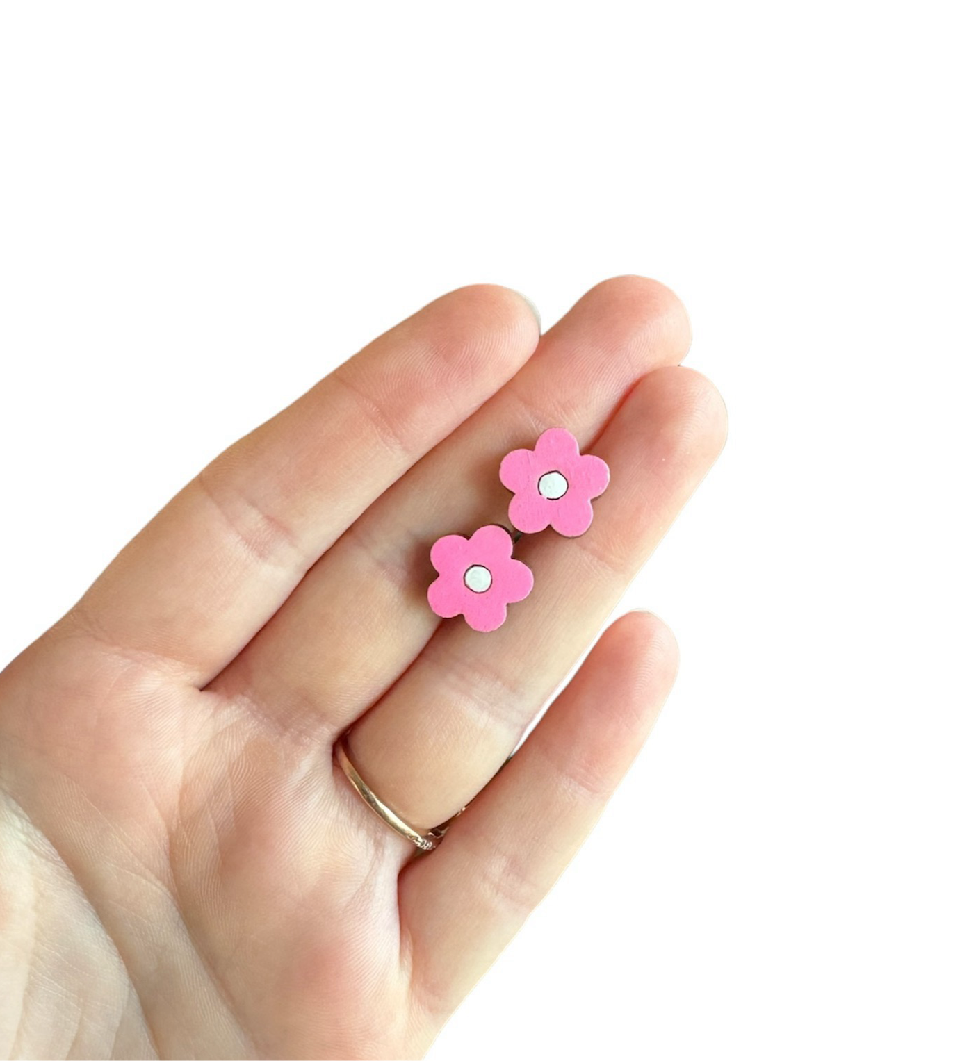 Flower Power - Wooden Earring Studs