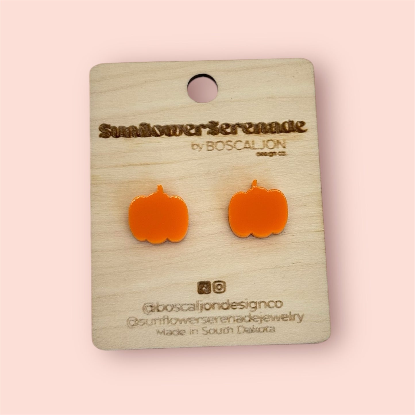Pumpkin Stud Earrings