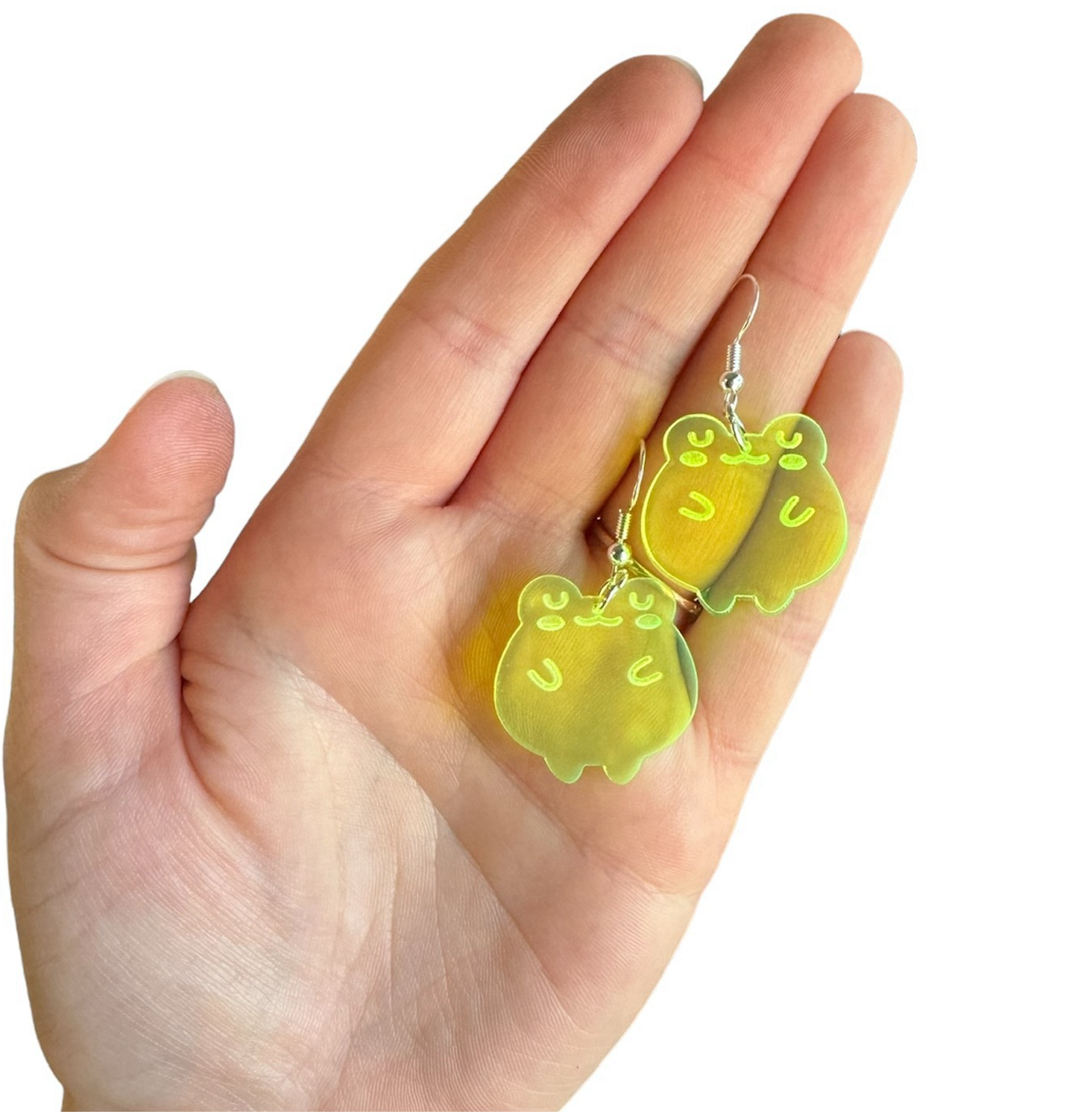 Froggies - Acrylic Dangle Earrings