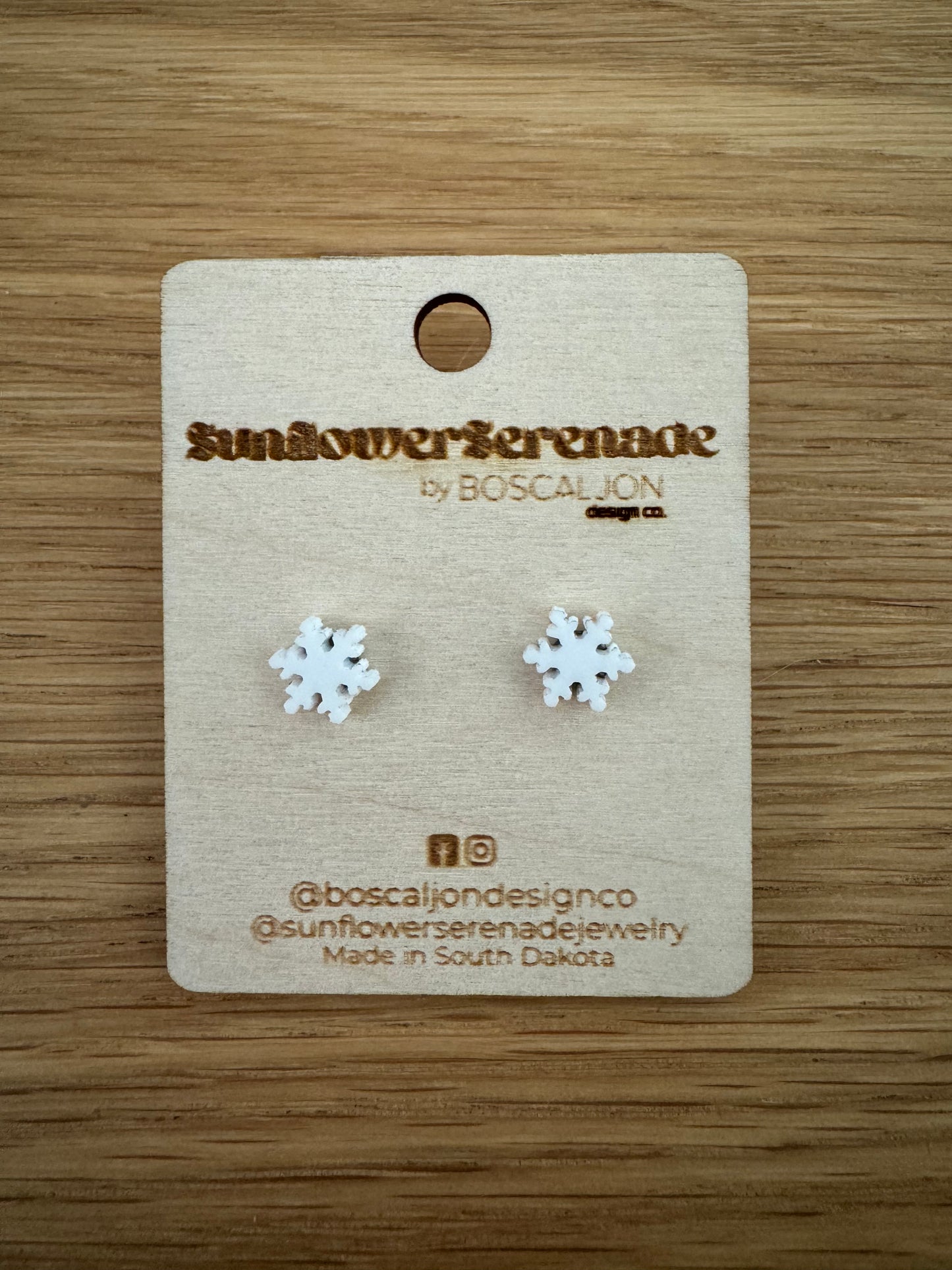 Snowflake Acrylic Studs