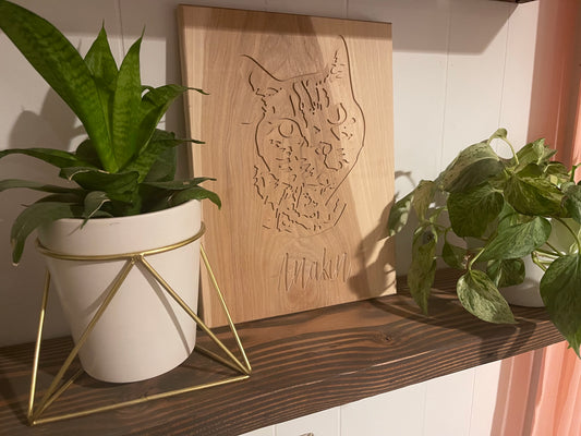 Wooden Custom Pet Portrait