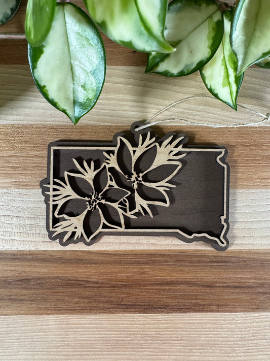 South Dakota Pasque Flower Ornament