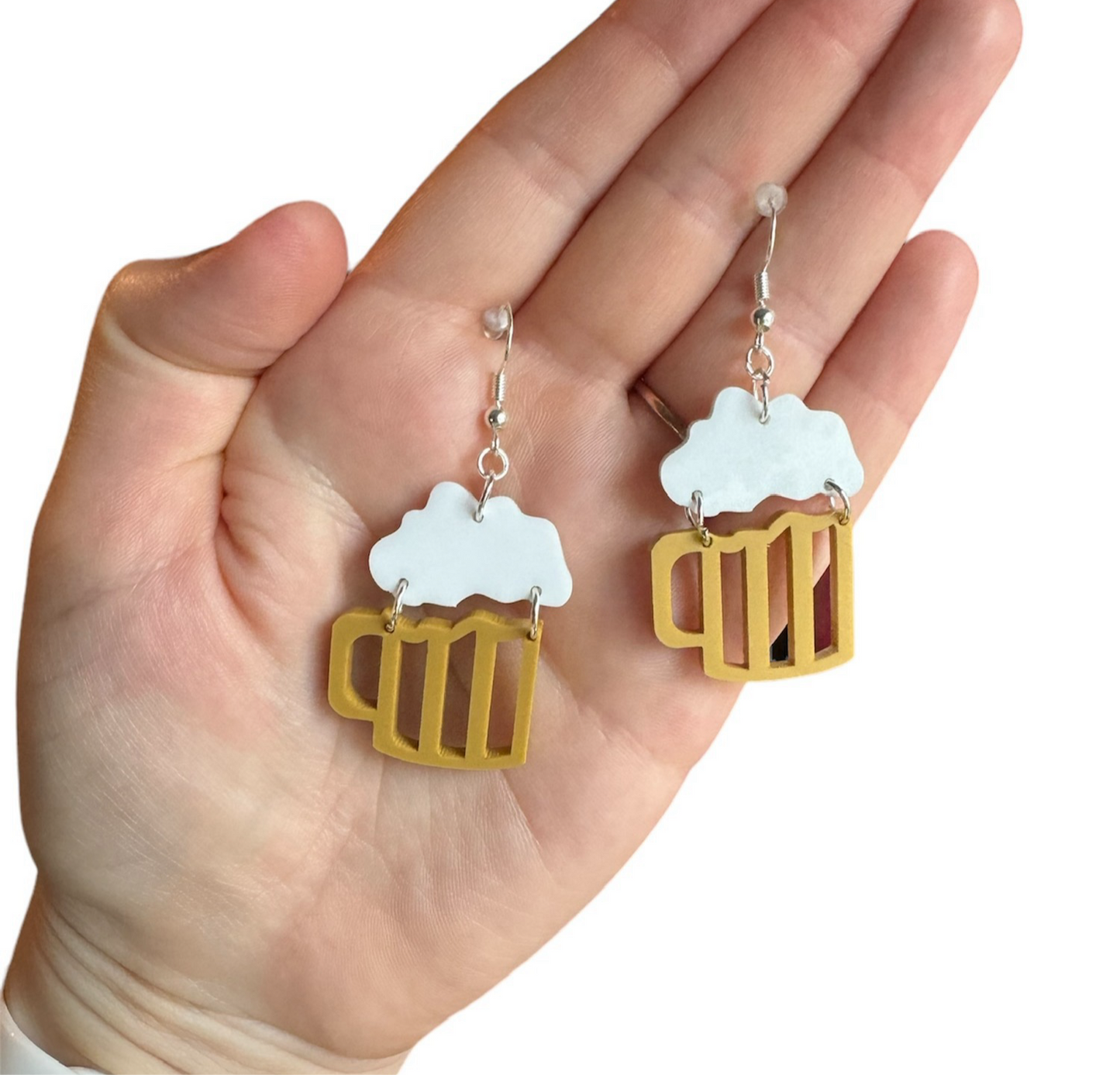 Beer Mug - Acrylic Dangle Earrings