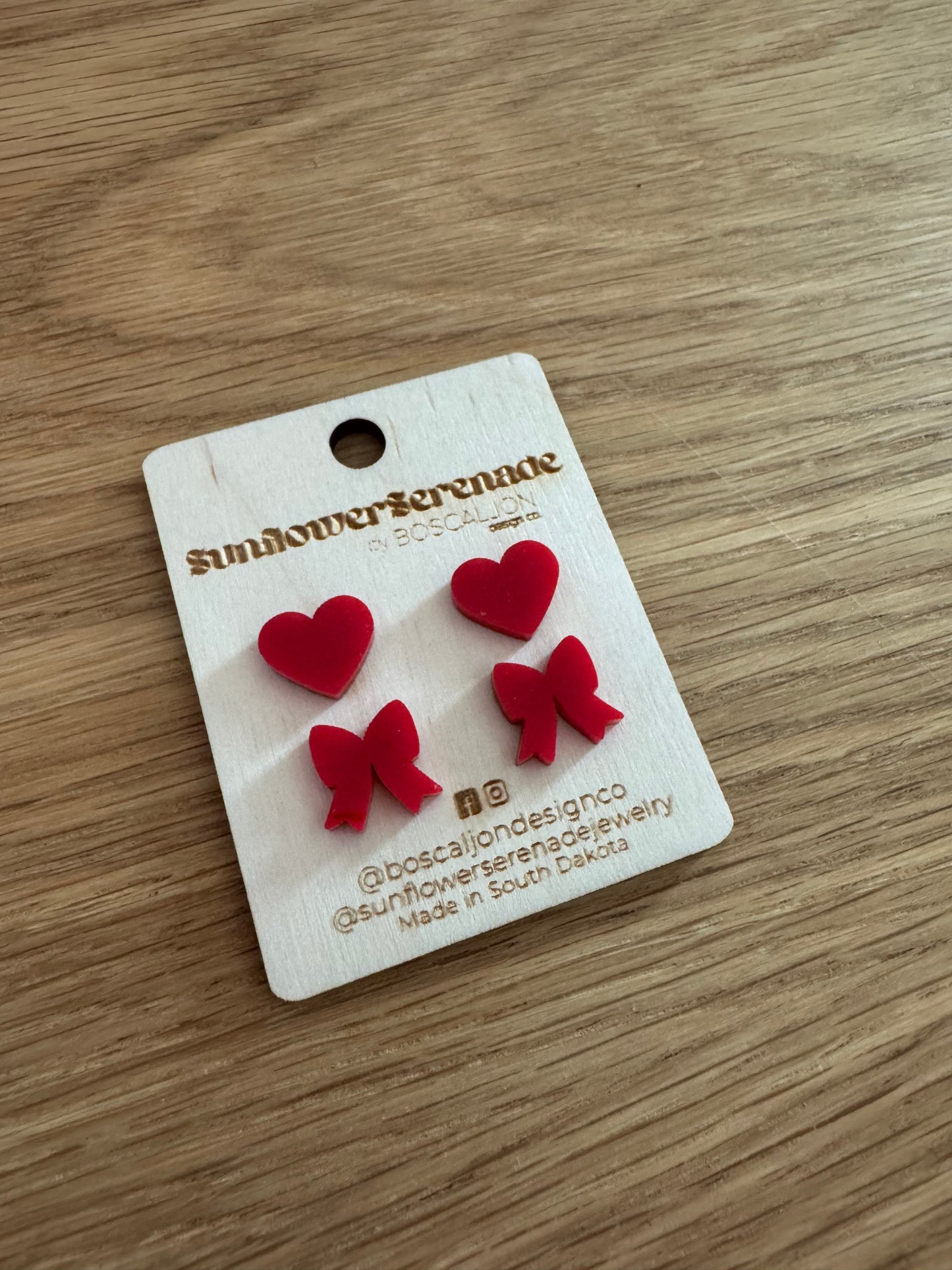 Valentines Acrylic Earrings