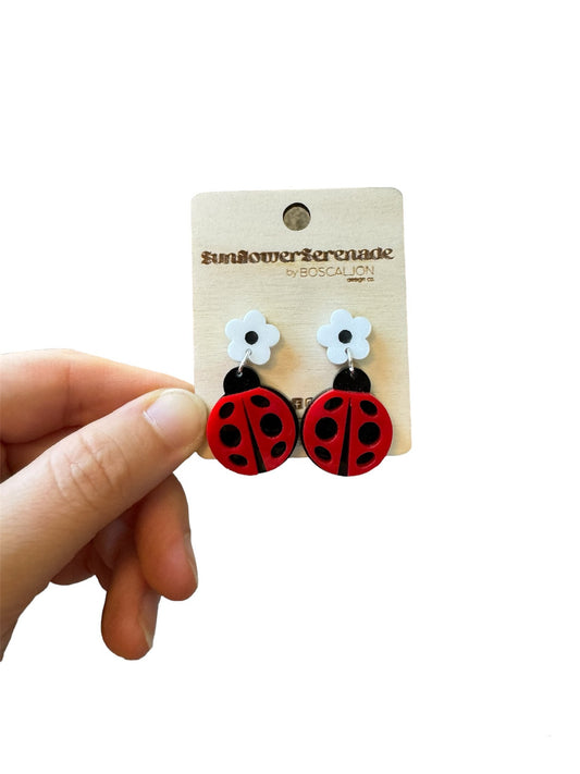 Ladybug - Acrylic Stud/Dangle Earrings