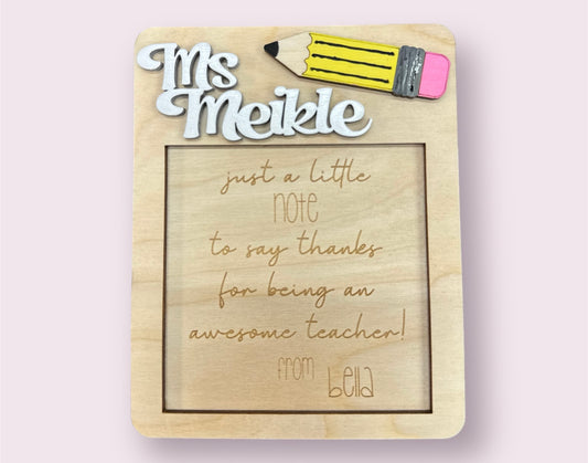 Teacher Appreciation Sticky Note Holder